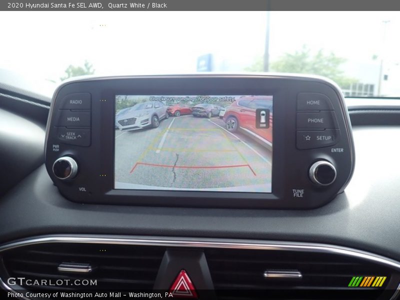 Quartz White / Black 2020 Hyundai Santa Fe SEL AWD