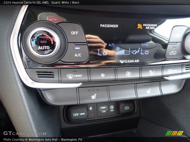 Quartz White / Black 2020 Hyundai Santa Fe SEL AWD