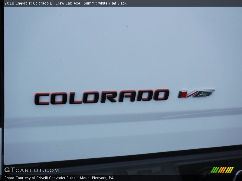 Summit White / Jet Black 2018 Chevrolet Colorado LT Crew Cab 4x4