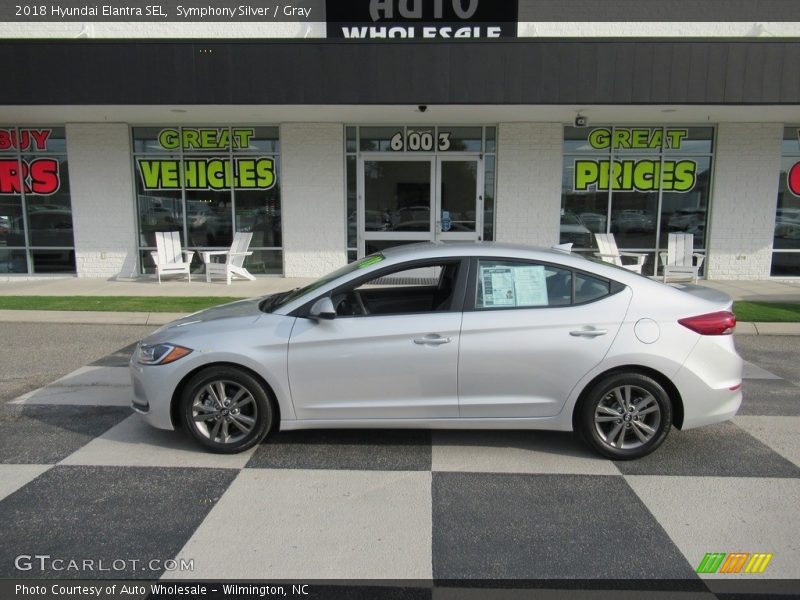 Symphony Silver / Gray 2018 Hyundai Elantra SEL