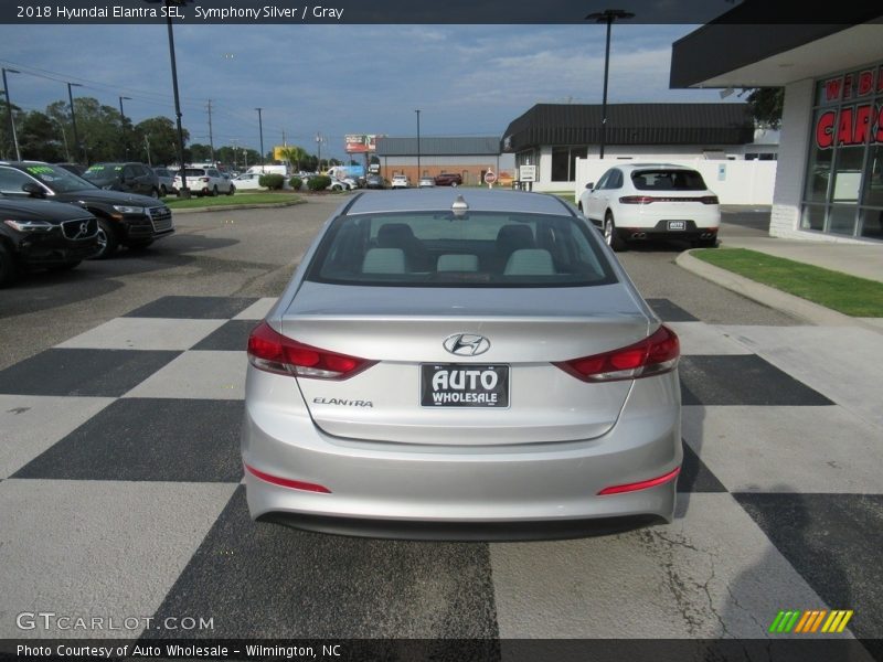 Symphony Silver / Gray 2018 Hyundai Elantra SEL