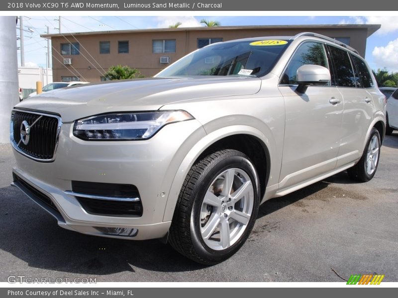 Luminous Sand Metallic / Charcoal 2018 Volvo XC90 T6 AWD Momentum
