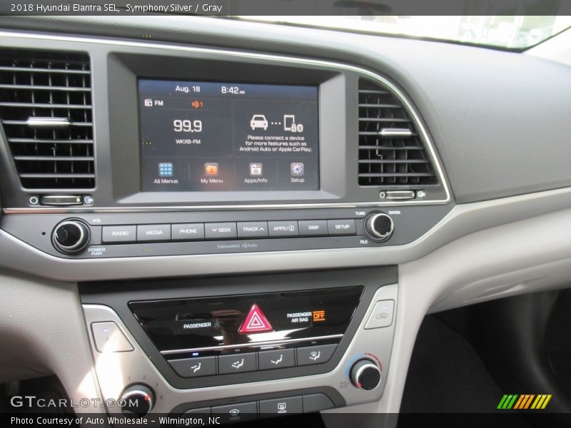 Symphony Silver / Gray 2018 Hyundai Elantra SEL