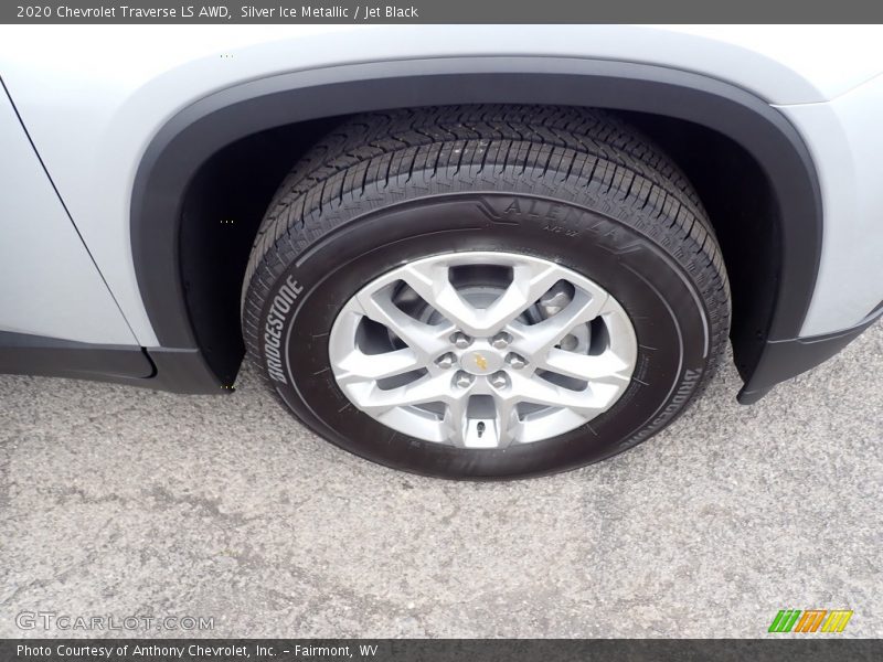 Silver Ice Metallic / Jet Black 2020 Chevrolet Traverse LS AWD