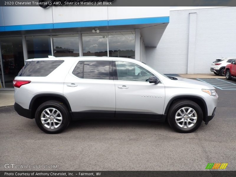 Silver Ice Metallic / Jet Black 2020 Chevrolet Traverse LS AWD