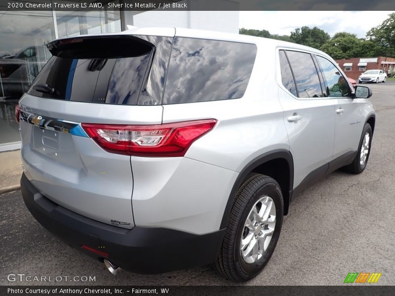 Silver Ice Metallic / Jet Black 2020 Chevrolet Traverse LS AWD