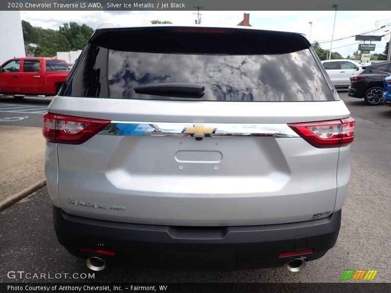 Silver Ice Metallic / Jet Black 2020 Chevrolet Traverse LS AWD