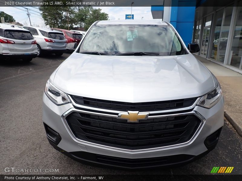 Silver Ice Metallic / Jet Black 2020 Chevrolet Traverse LS AWD