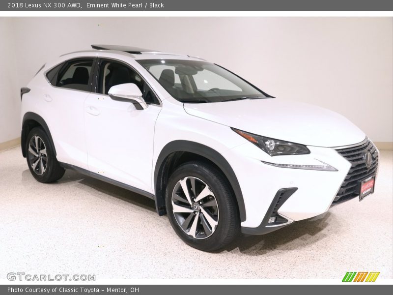 Eminent White Pearl / Black 2018 Lexus NX 300 AWD