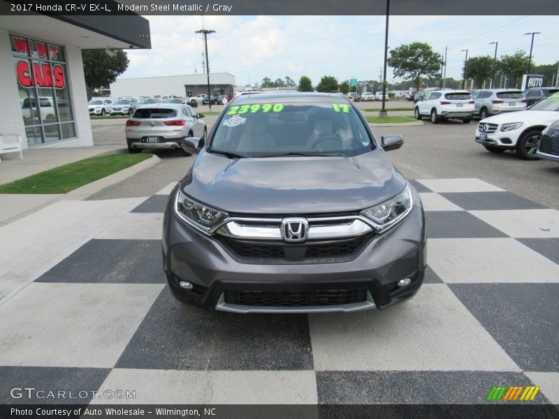Modern Steel Metallic / Gray 2017 Honda CR-V EX-L