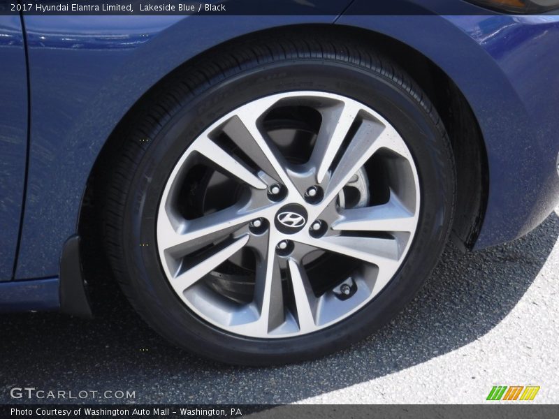 Lakeside Blue / Black 2017 Hyundai Elantra Limited