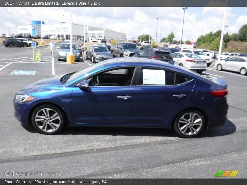 Lakeside Blue / Black 2017 Hyundai Elantra Limited