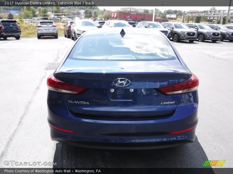 Lakeside Blue / Black 2017 Hyundai Elantra Limited