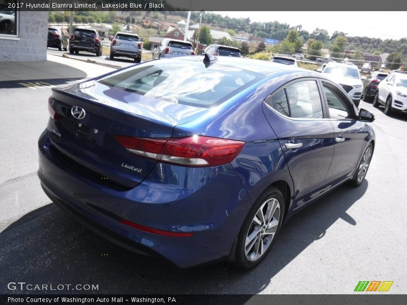 Lakeside Blue / Black 2017 Hyundai Elantra Limited