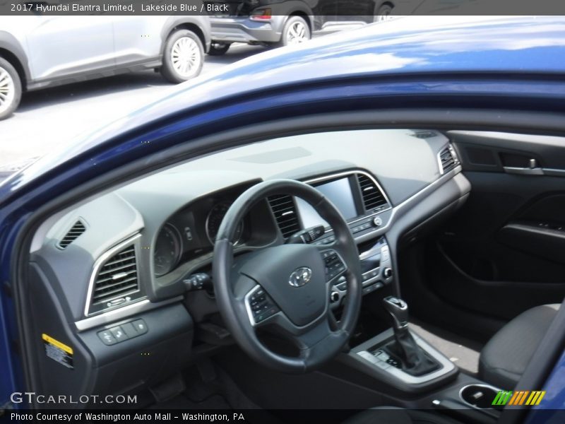 Lakeside Blue / Black 2017 Hyundai Elantra Limited
