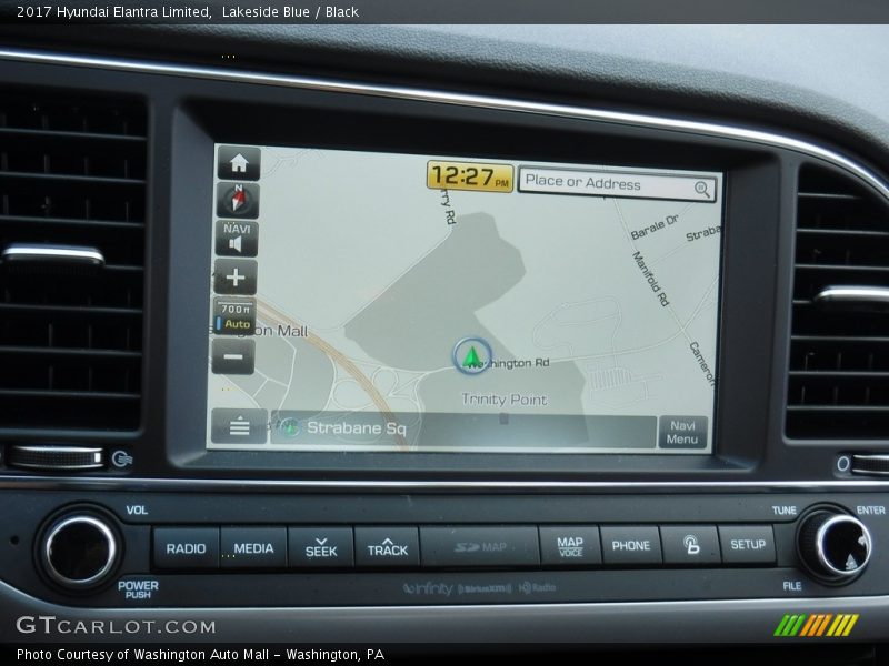 Lakeside Blue / Black 2017 Hyundai Elantra Limited