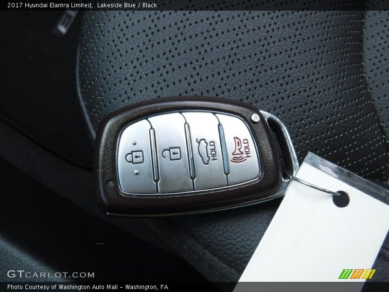 Lakeside Blue / Black 2017 Hyundai Elantra Limited