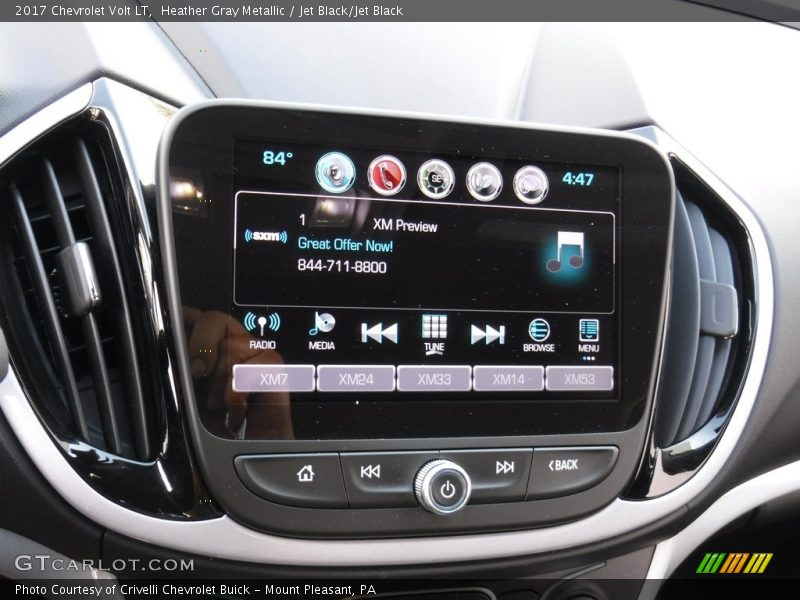 Heather Gray Metallic / Jet Black/Jet Black 2017 Chevrolet Volt LT