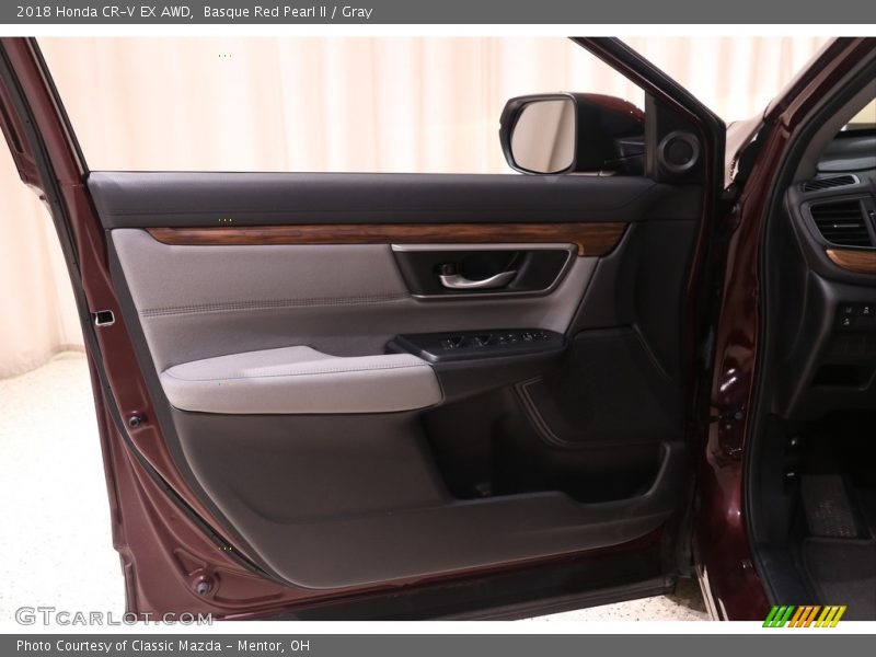 Basque Red Pearl II / Gray 2018 Honda CR-V EX AWD