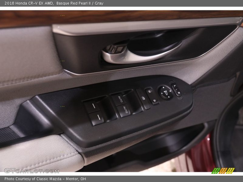 Basque Red Pearl II / Gray 2018 Honda CR-V EX AWD