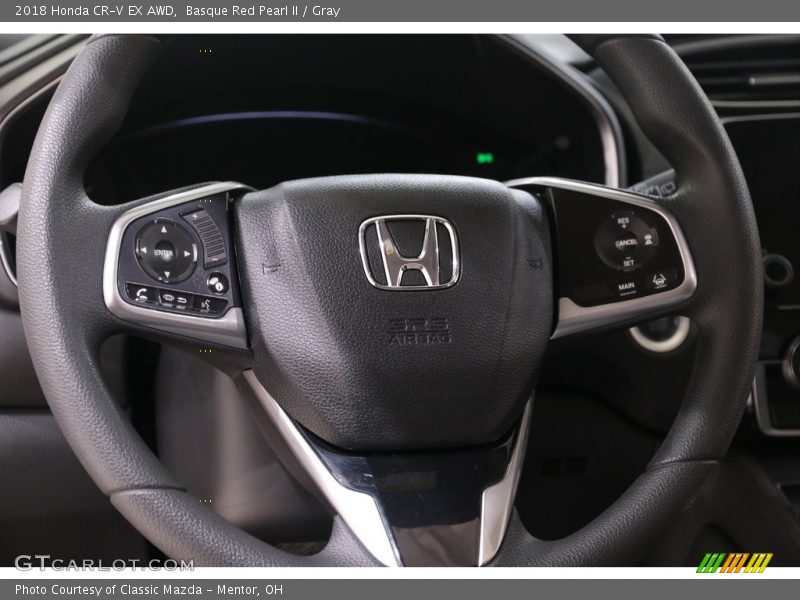 Basque Red Pearl II / Gray 2018 Honda CR-V EX AWD