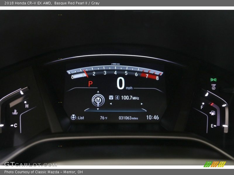 Basque Red Pearl II / Gray 2018 Honda CR-V EX AWD