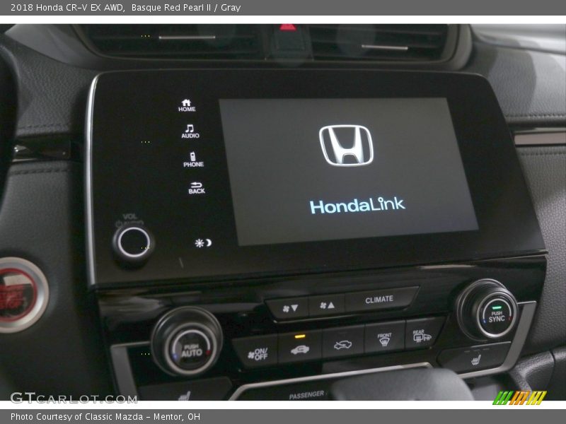Basque Red Pearl II / Gray 2018 Honda CR-V EX AWD