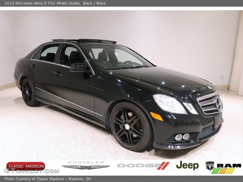 Black / Black 2010 Mercedes-Benz E 550 4Matic Sedan