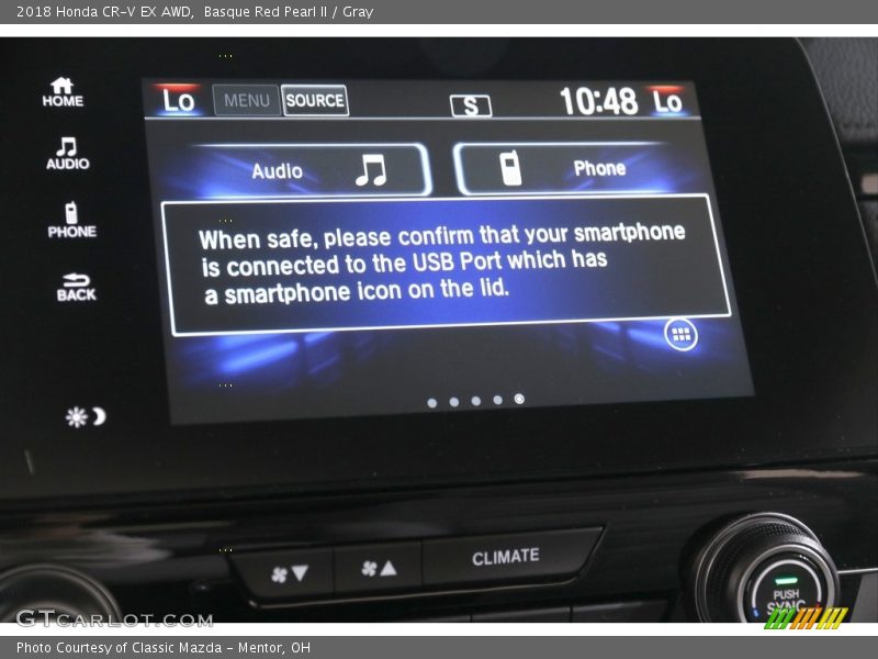 Basque Red Pearl II / Gray 2018 Honda CR-V EX AWD