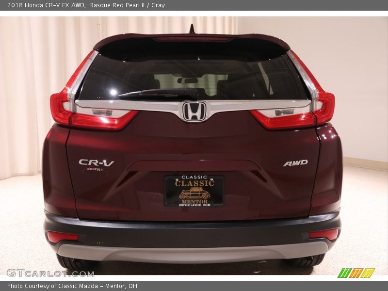 Basque Red Pearl II / Gray 2018 Honda CR-V EX AWD