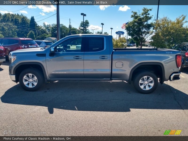 Satin Steel Metallic / Jet Black 2020 GMC Sierra 1500 SLE Double Cab 4WD