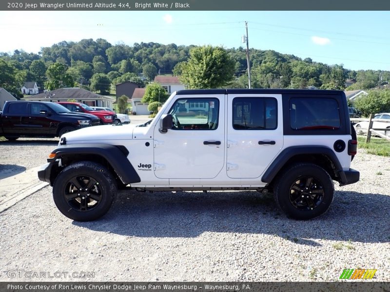 Bright White / Black 2020 Jeep Wrangler Unlimited Altitude 4x4