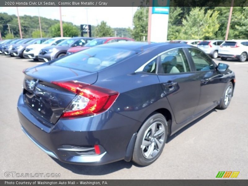 Cosmic Blue Metallic / Gray 2020 Honda Civic LX Sedan
