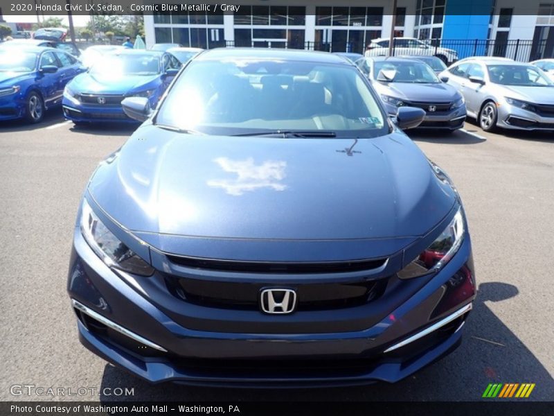 Cosmic Blue Metallic / Gray 2020 Honda Civic LX Sedan