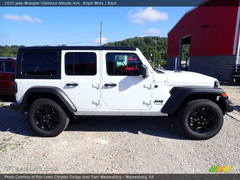 Bright White / Black 2020 Jeep Wrangler Unlimited Altitude 4x4
