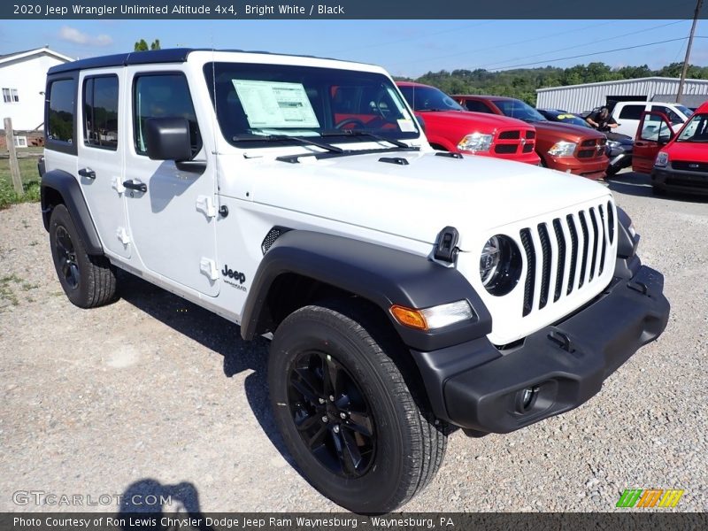 Bright White / Black 2020 Jeep Wrangler Unlimited Altitude 4x4