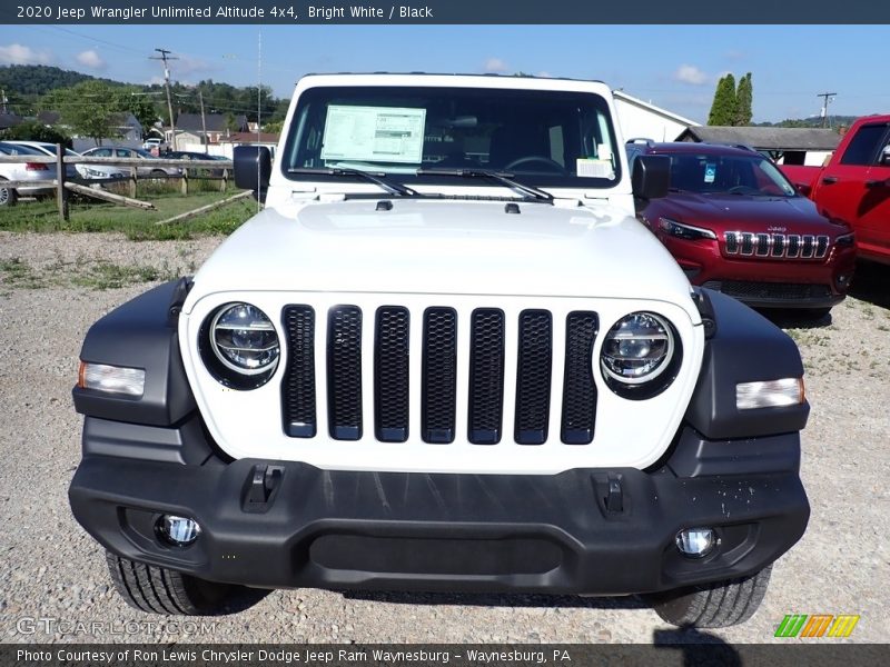 Bright White / Black 2020 Jeep Wrangler Unlimited Altitude 4x4