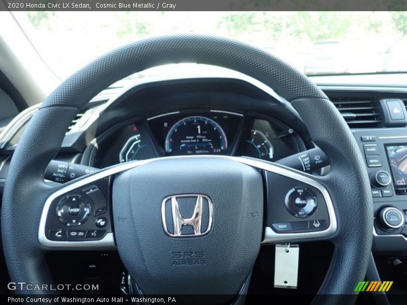 Cosmic Blue Metallic / Gray 2020 Honda Civic LX Sedan