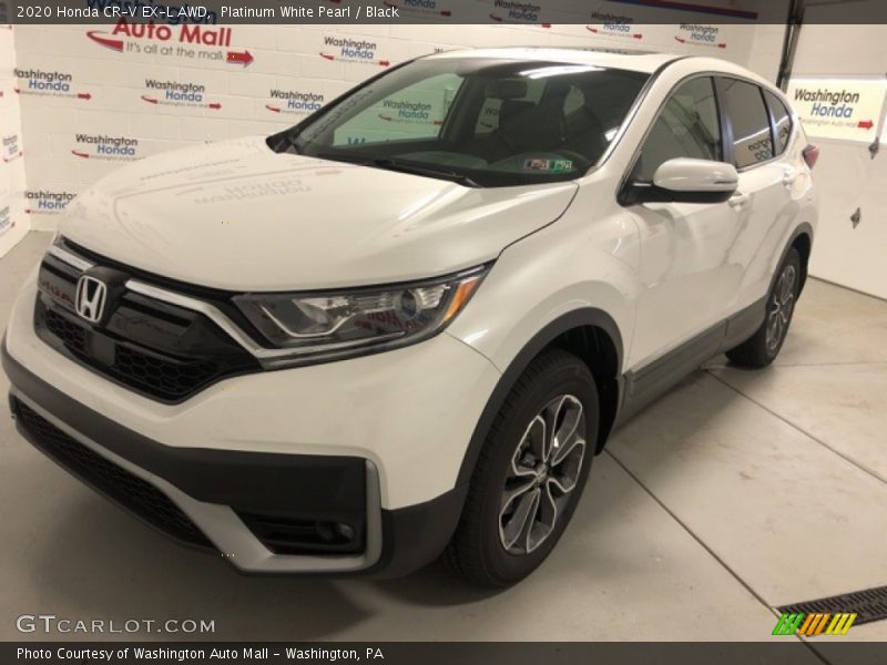 Platinum White Pearl / Black 2020 Honda CR-V EX-L AWD