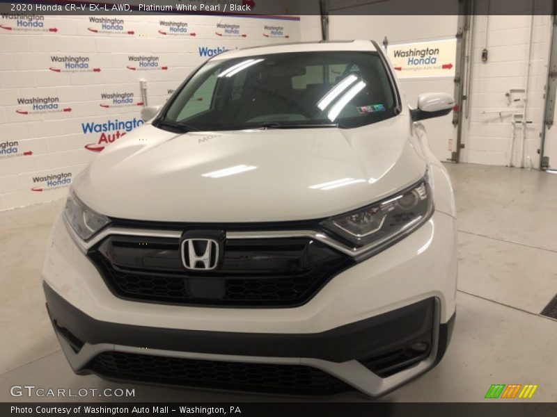 Platinum White Pearl / Black 2020 Honda CR-V EX-L AWD