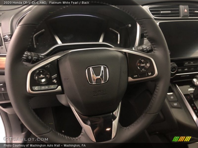 Platinum White Pearl / Black 2020 Honda CR-V EX-L AWD