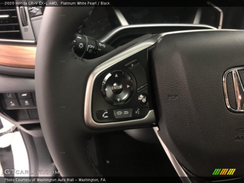 Platinum White Pearl / Black 2020 Honda CR-V EX-L AWD