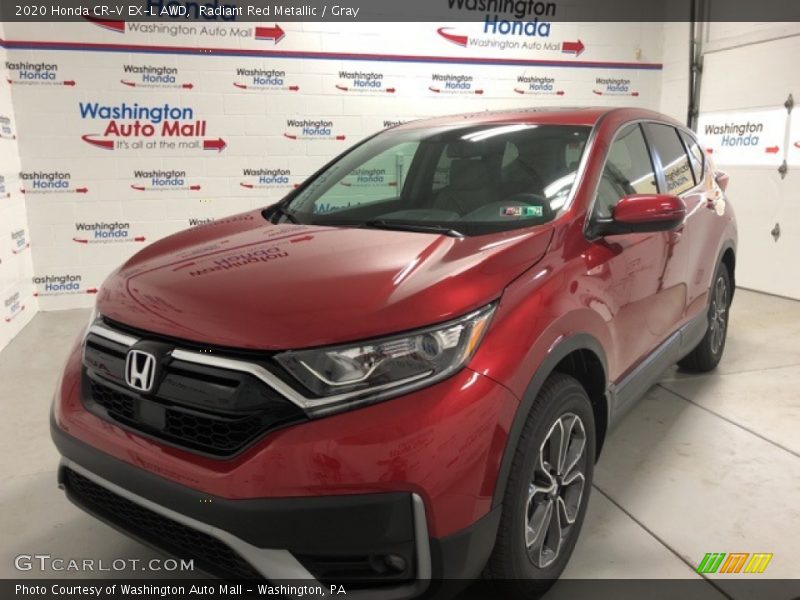 Radiant Red Metallic / Gray 2020 Honda CR-V EX-L AWD