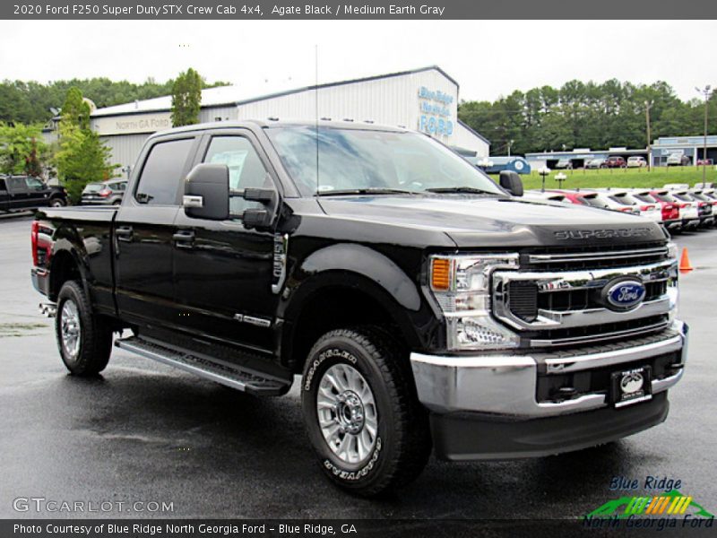 Agate Black / Medium Earth Gray 2020 Ford F250 Super Duty STX Crew Cab 4x4