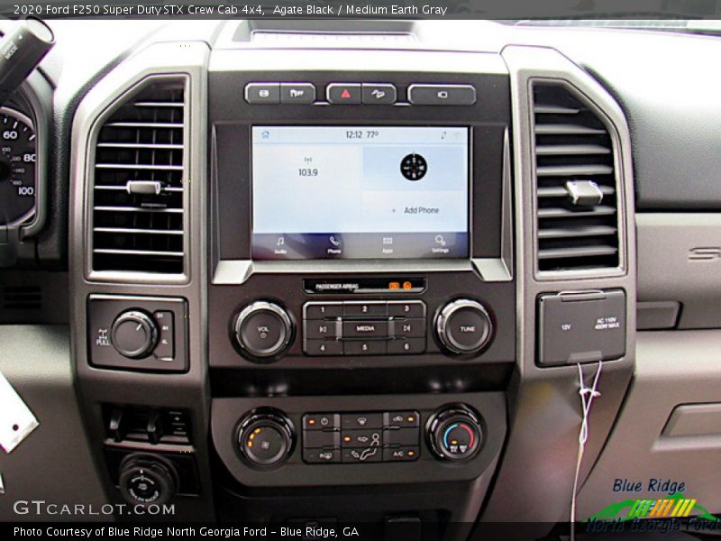 Agate Black / Medium Earth Gray 2020 Ford F250 Super Duty STX Crew Cab 4x4