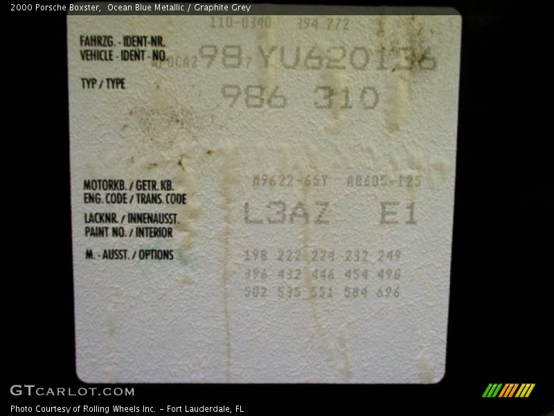 L3AZ - 2000 Porsche Boxster 