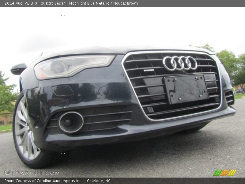 Moonlight Blue Metallic / Nougat Brown 2014 Audi A6 3.0T quattro Sedan