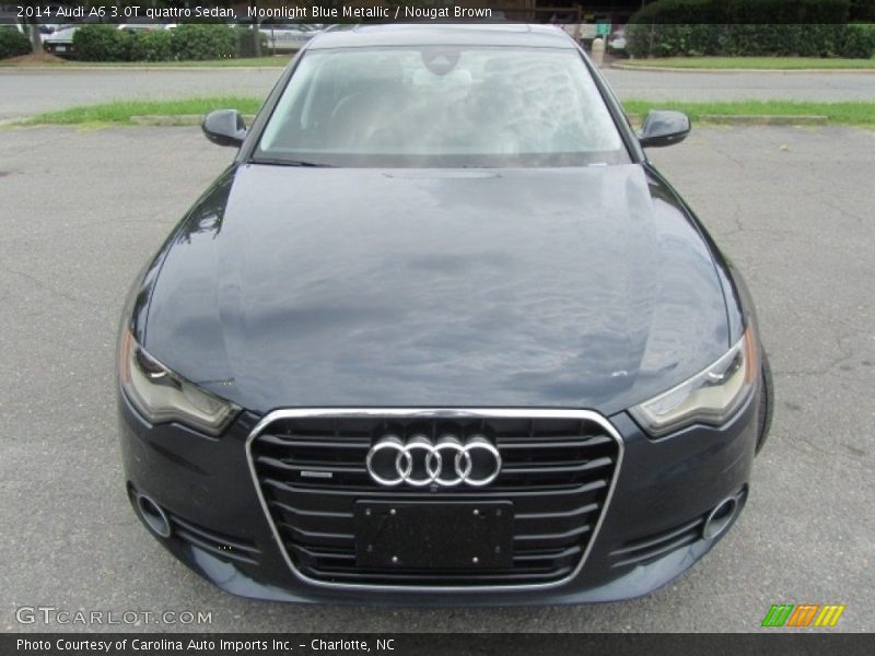 Moonlight Blue Metallic / Nougat Brown 2014 Audi A6 3.0T quattro Sedan
