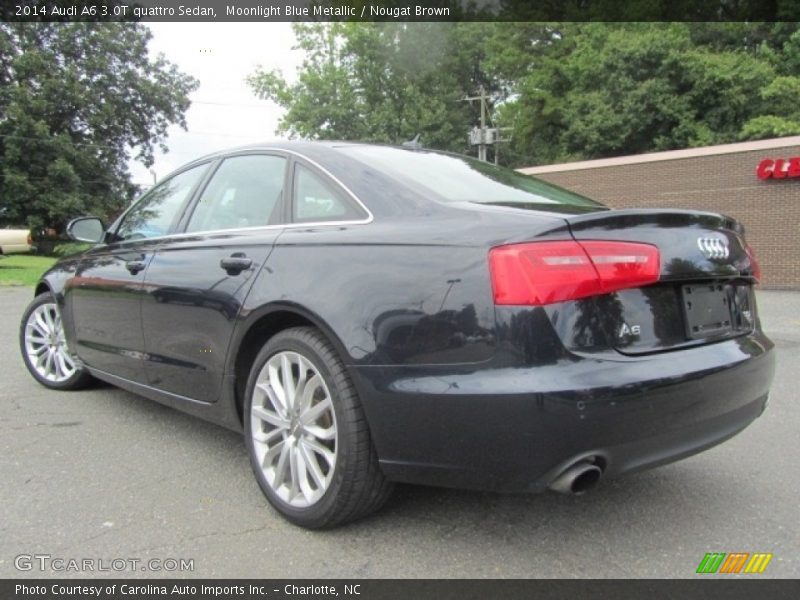 Moonlight Blue Metallic / Nougat Brown 2014 Audi A6 3.0T quattro Sedan