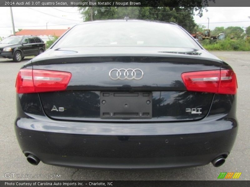 Moonlight Blue Metallic / Nougat Brown 2014 Audi A6 3.0T quattro Sedan